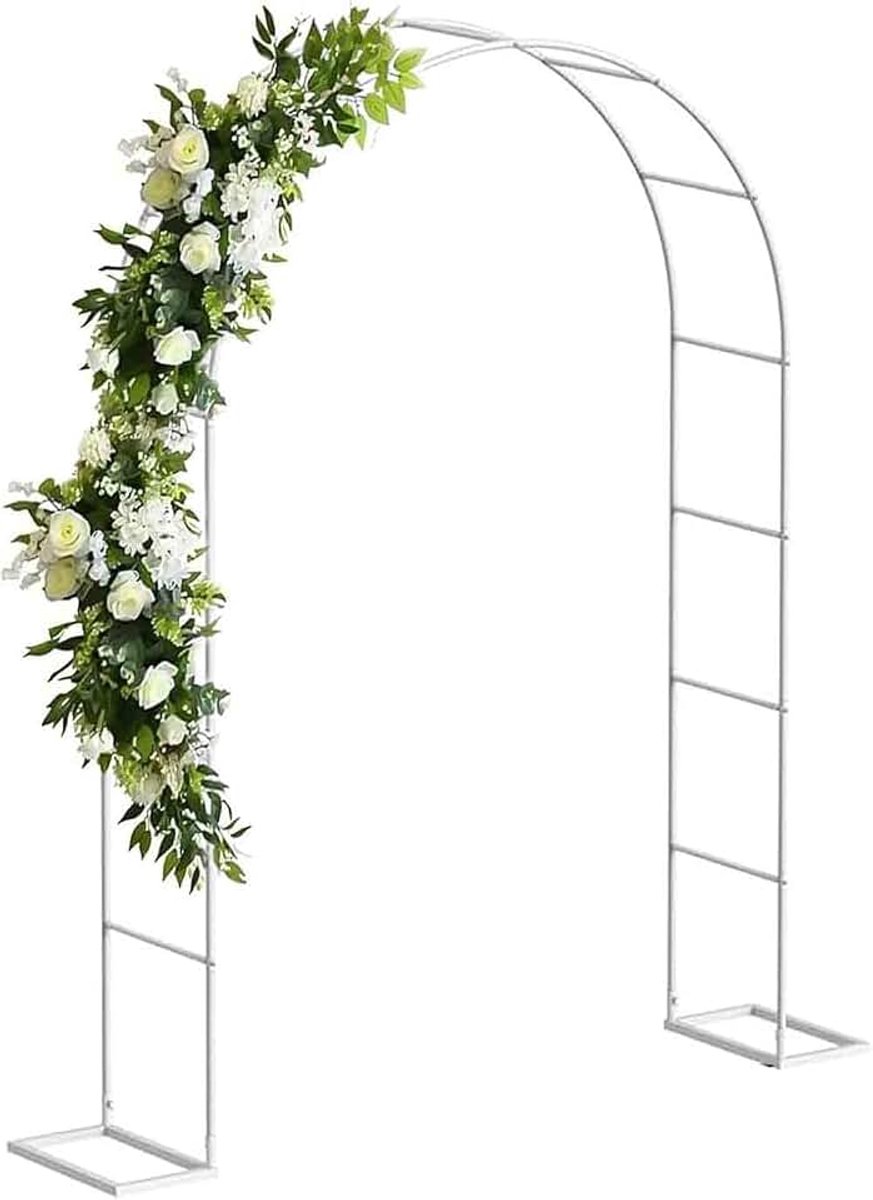 Rozenboog tuinboog, rozenboog metaal, bruiloftsboog, rozenboog verzinkt, 140 cm, 240 cm, 300 cm, 350 cm, stabiele metalen boog voor verschillende klimplanten, zwart, B 3 m x H 2,2 m