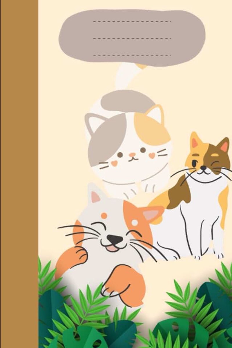 Notebooks: The cover of the book has a playful cat picture