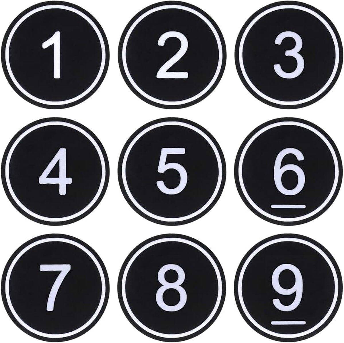 Tafelnummer Opslag Locker Kabinet Nummers Pubs Restaurants Clubs Tags 50 Pieces - Zwart - 1 tot 50