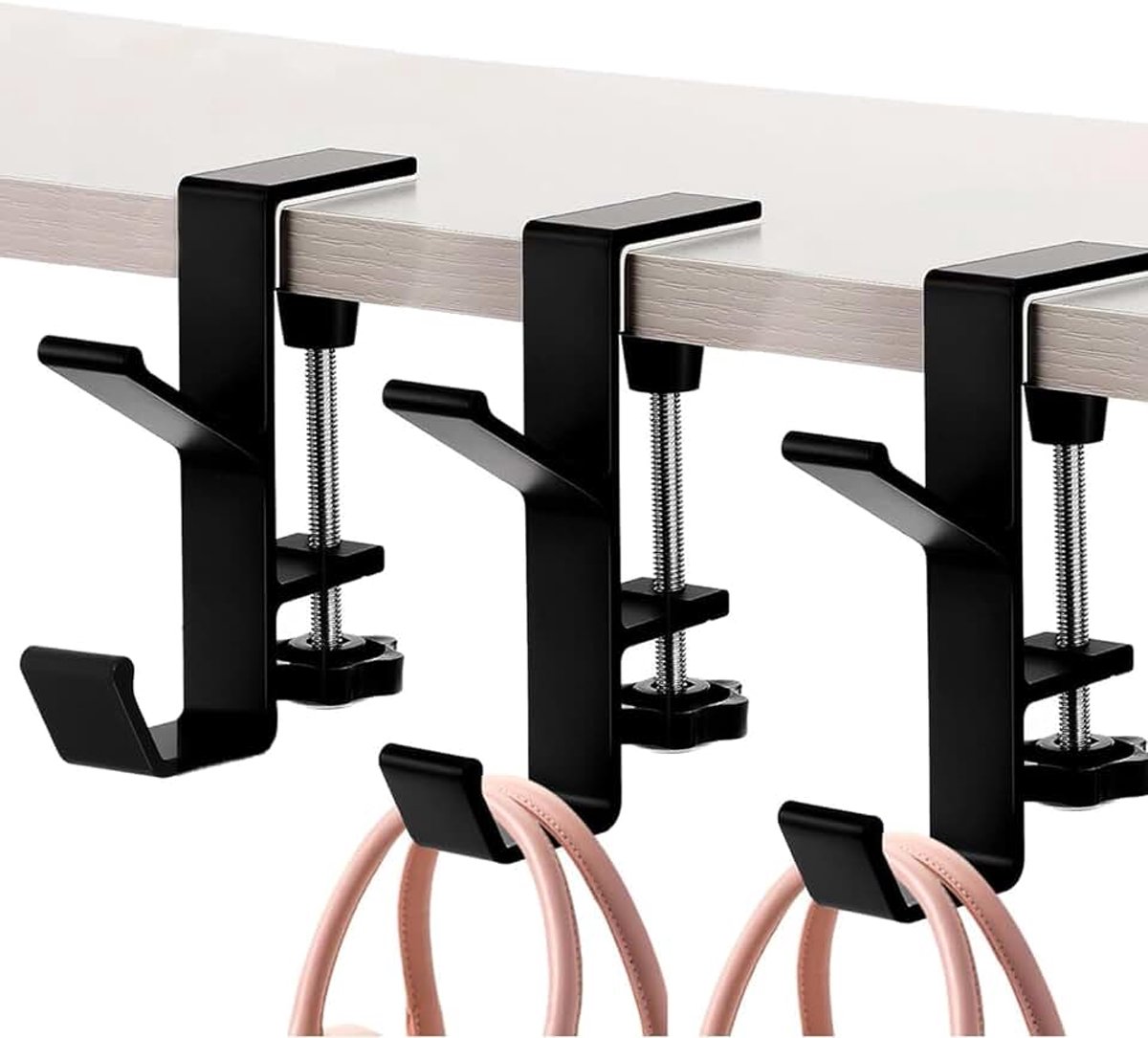 3 STKS Bureau Mount Tas Houder Haak Klem, Op Rugzak Hanger Draagbare Bureau Mount Hoofdtelefoon Houder voor Verminderen Bureau Tafel Bureau Tafel Opknoping Opslag