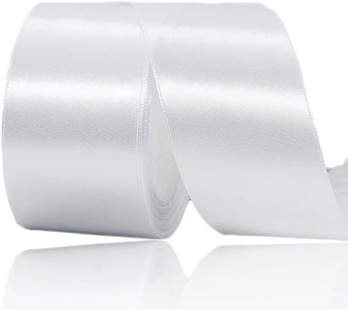 Cadeaulint van 50 mm breed - 23 m lang - Van stof - Voor knutselen, kransen, huwelijksdecoratie, Kerstmis, haarbogen, boeketten, verjaardag en cadeauverpakking
