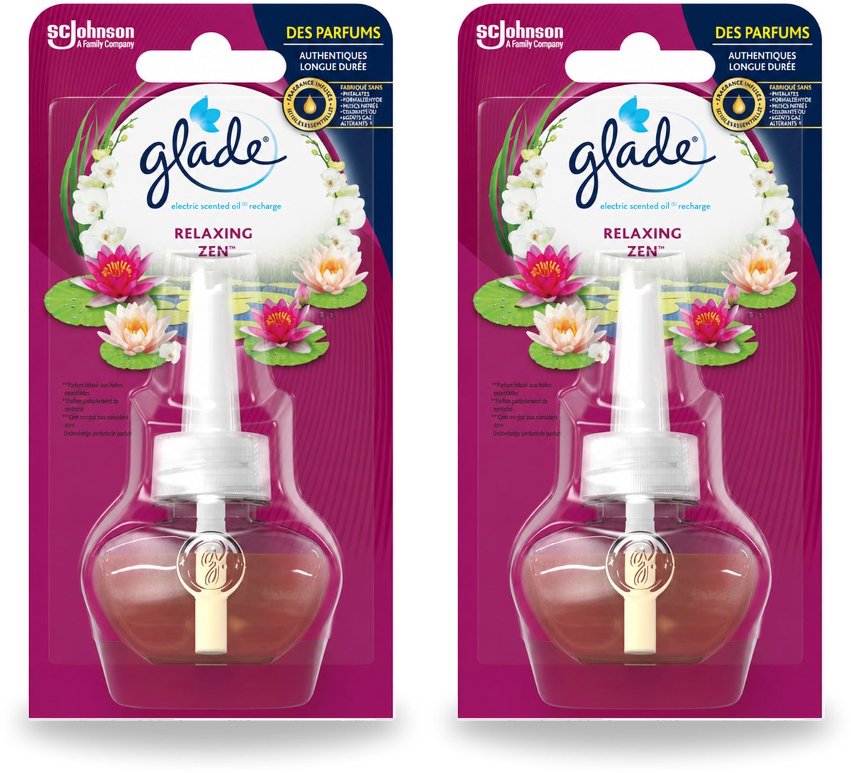 2 x Glade - Navulling Elektrische Olie - Relaxing Zen - Zonder Houder - Voordeelverpakking - 2 stuks