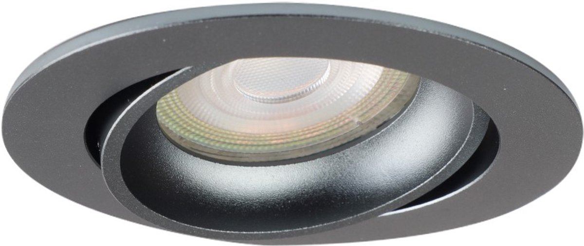 LED inbouwspot Siroc rond gunmetal - Dimtone - dimbaar - zaagmaat 70mm