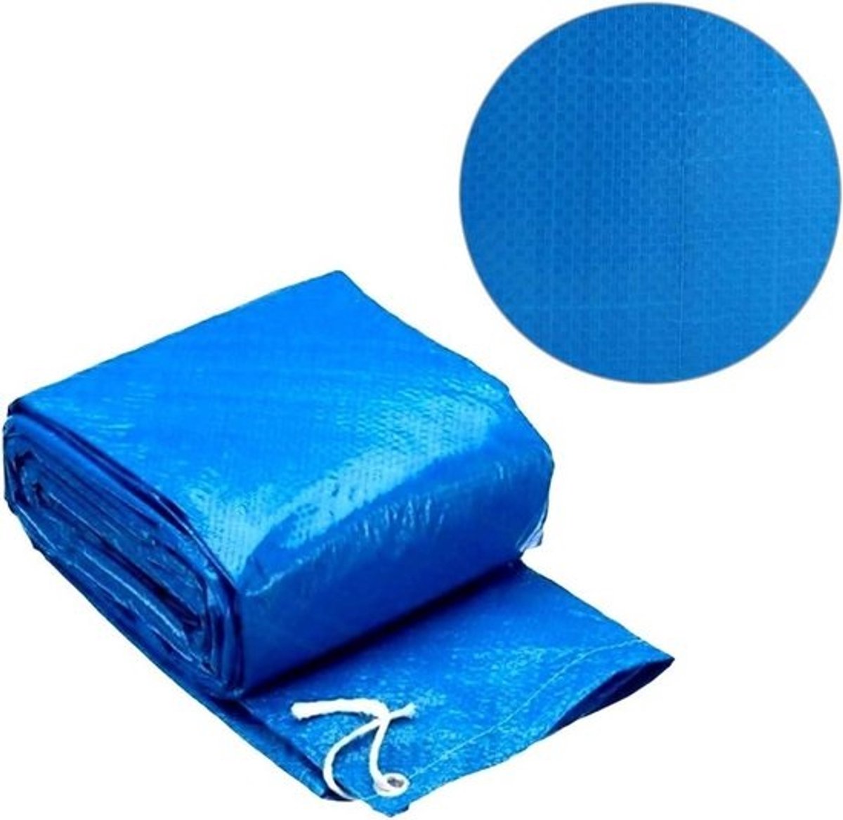 Oriental riverkit Zwembadzeil - PE-afdekzeil rond frame zwembad - waterdicht en stofdicht - blauw - 366 cm Nopenfolie Zwembad