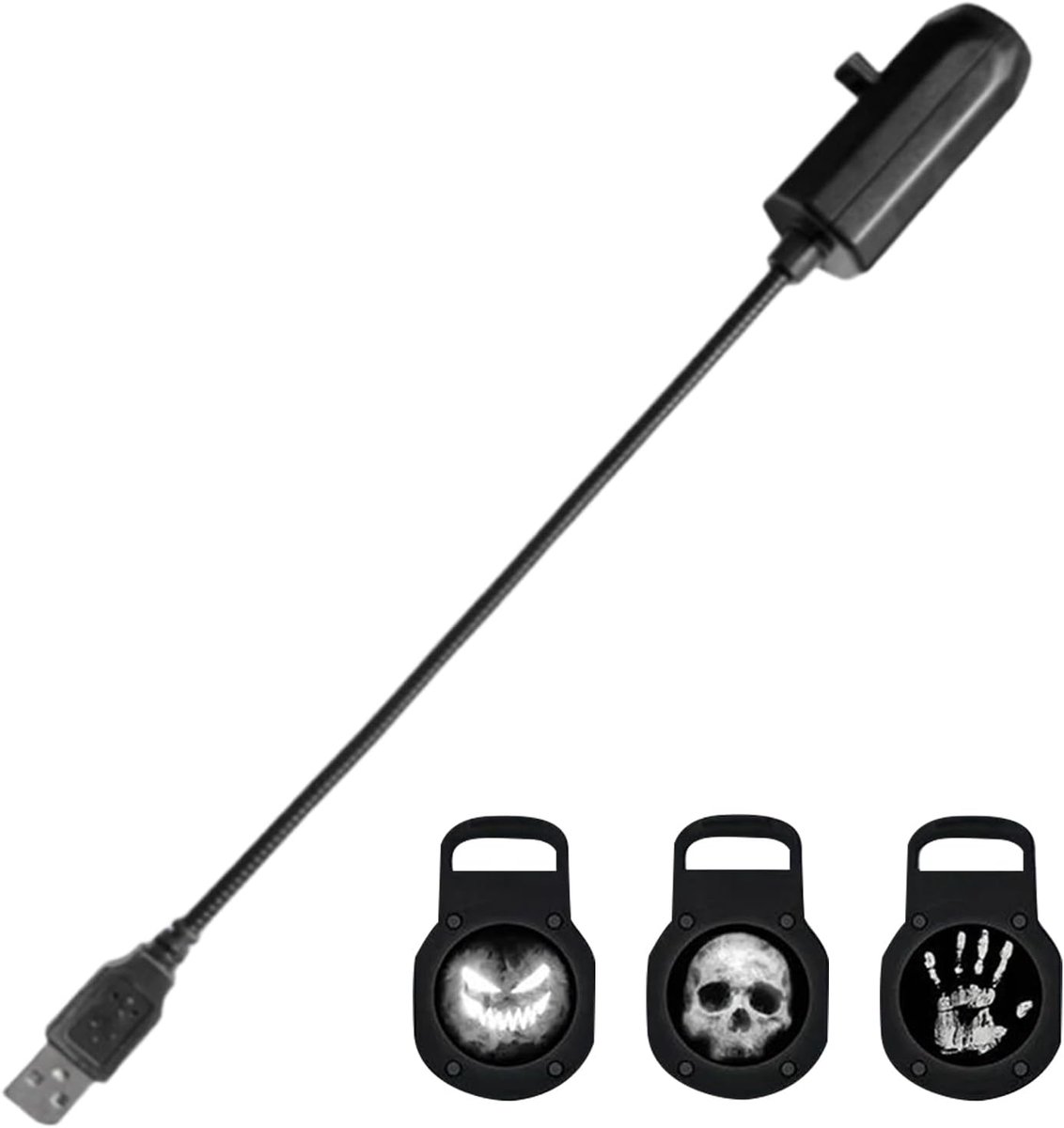 Halloween Projectielamp USB LED Lamp met Skelet, Palmprint, Spook