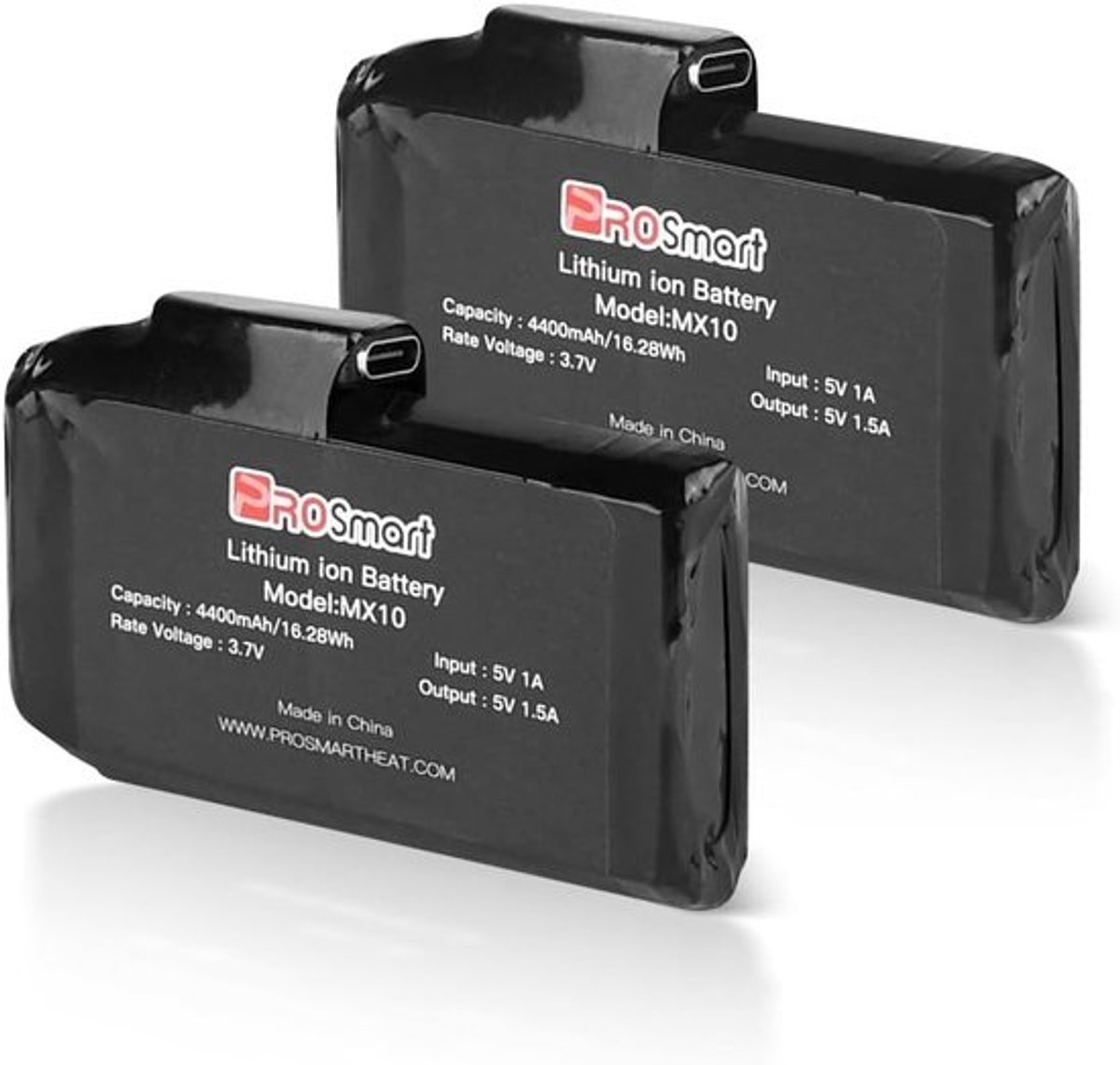Oplaadbare Li-ion batterij 3.7V 4400mAh voor verwarmde sokken en handschoenen