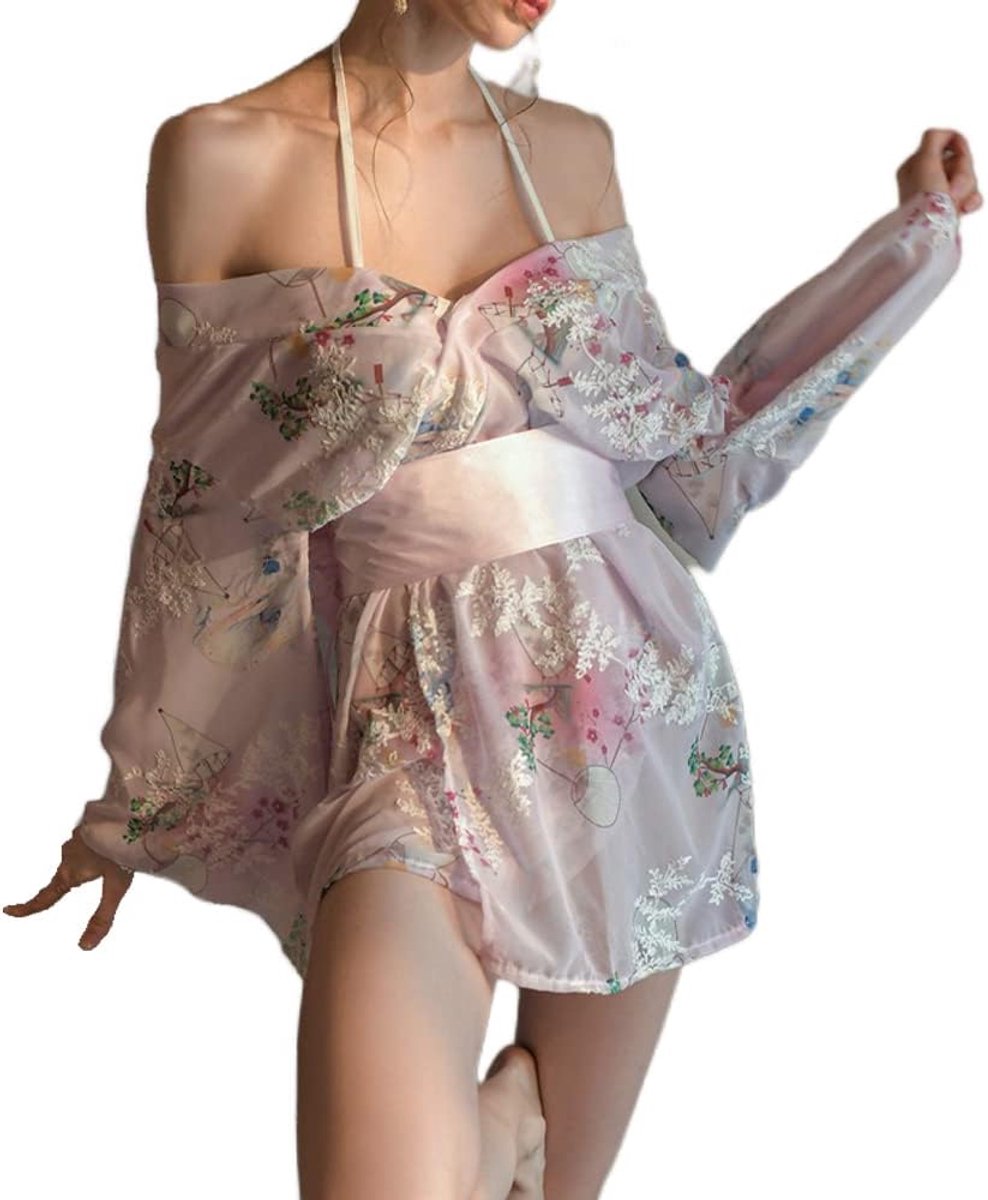Sexy Chinese Stijl Perspectief Lingerie Cosplay Vrouwen Geborduurde Hanfu Jurk