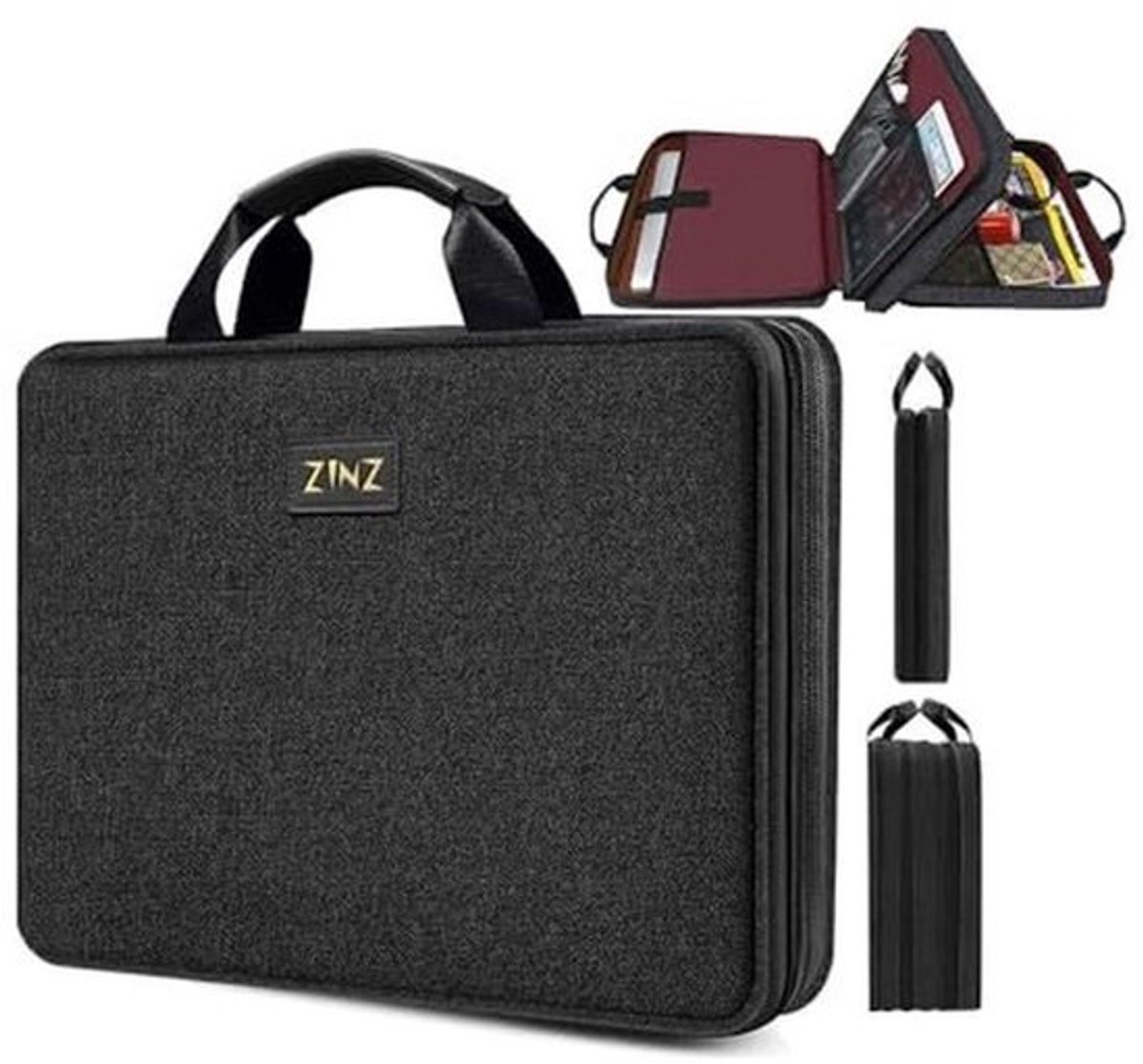 Slim en Uitbreidbaar Laptop Sleeve voor 13-16 inch laptops - Waterdichte Laptop Tas met Accessoires Opbergvak