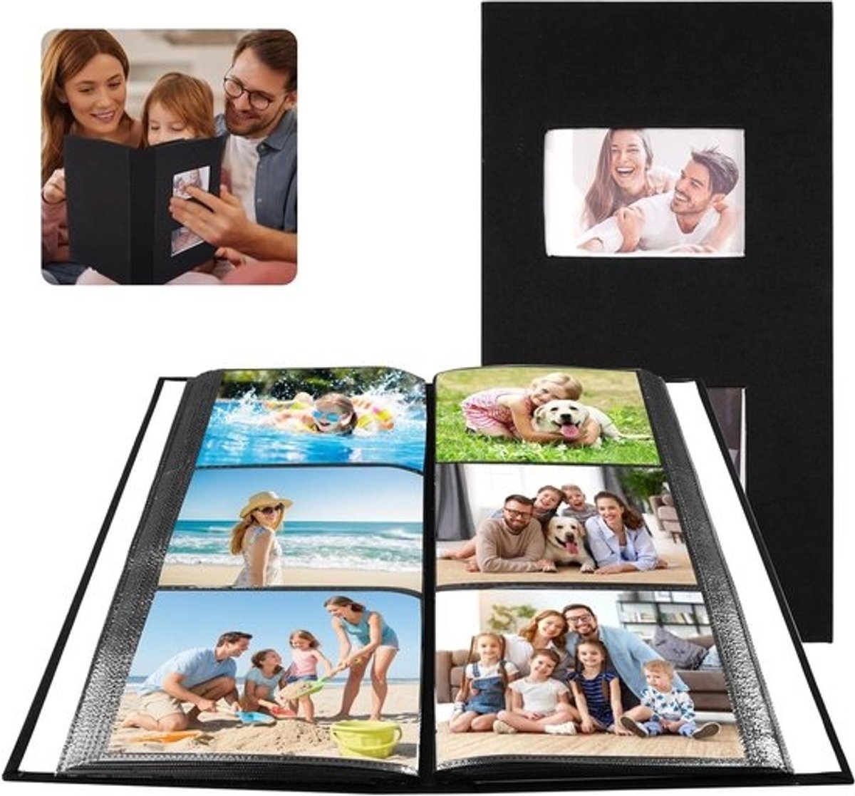 Fotoalbum voor 300 foto's 10x15 cm, met voorraam en 50 bladen, perfect voor verjaardagen, bruiloften en feestdagen