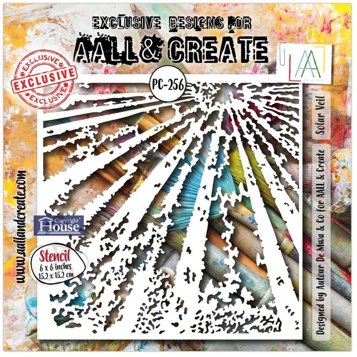 Aall & Create stencil - Solar veil 15 x 15 cm