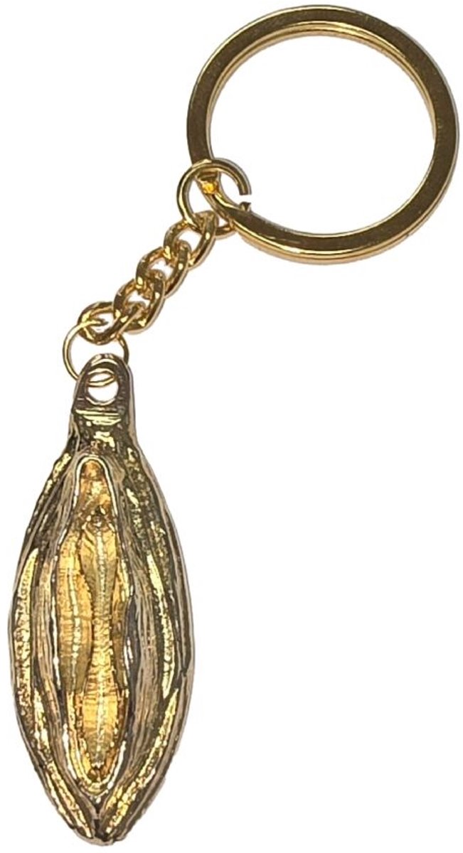 Gouden Lippen Metalen Sleutelhanger