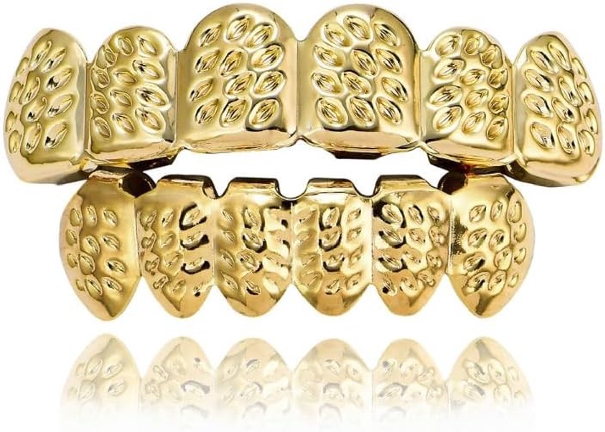 Tanden in hiphopstijl voor een unieke uitstraling, perfect voor feesten en evenementen