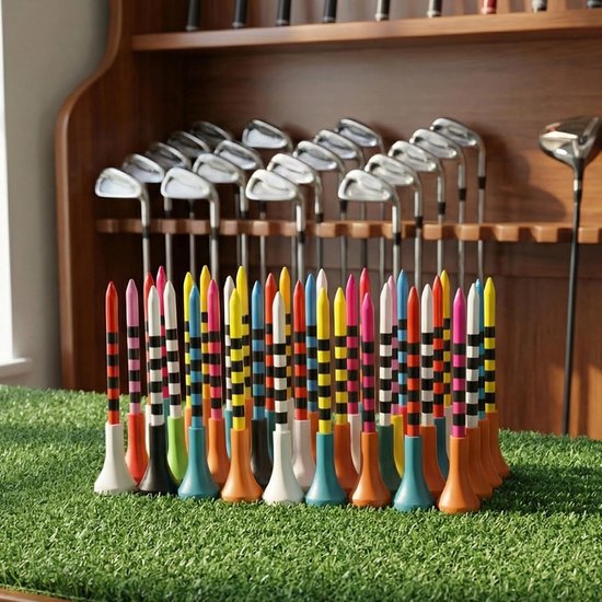 Tees, 83 mm, kleurrijk, duurzame accessoires voor mannen vrouwen, golftraining en golfoefening, golfthee voor golfers beginners en professionals — afbeelding 3