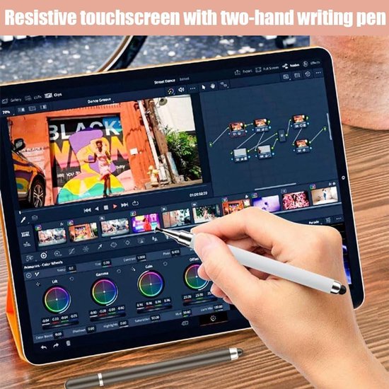 6 stuks tabletpennen voor alle tablets, 2-in-1 stylus pen touchscreen-pen, compatibel met alle mobiele telefoons/tablets — afbeelding 4