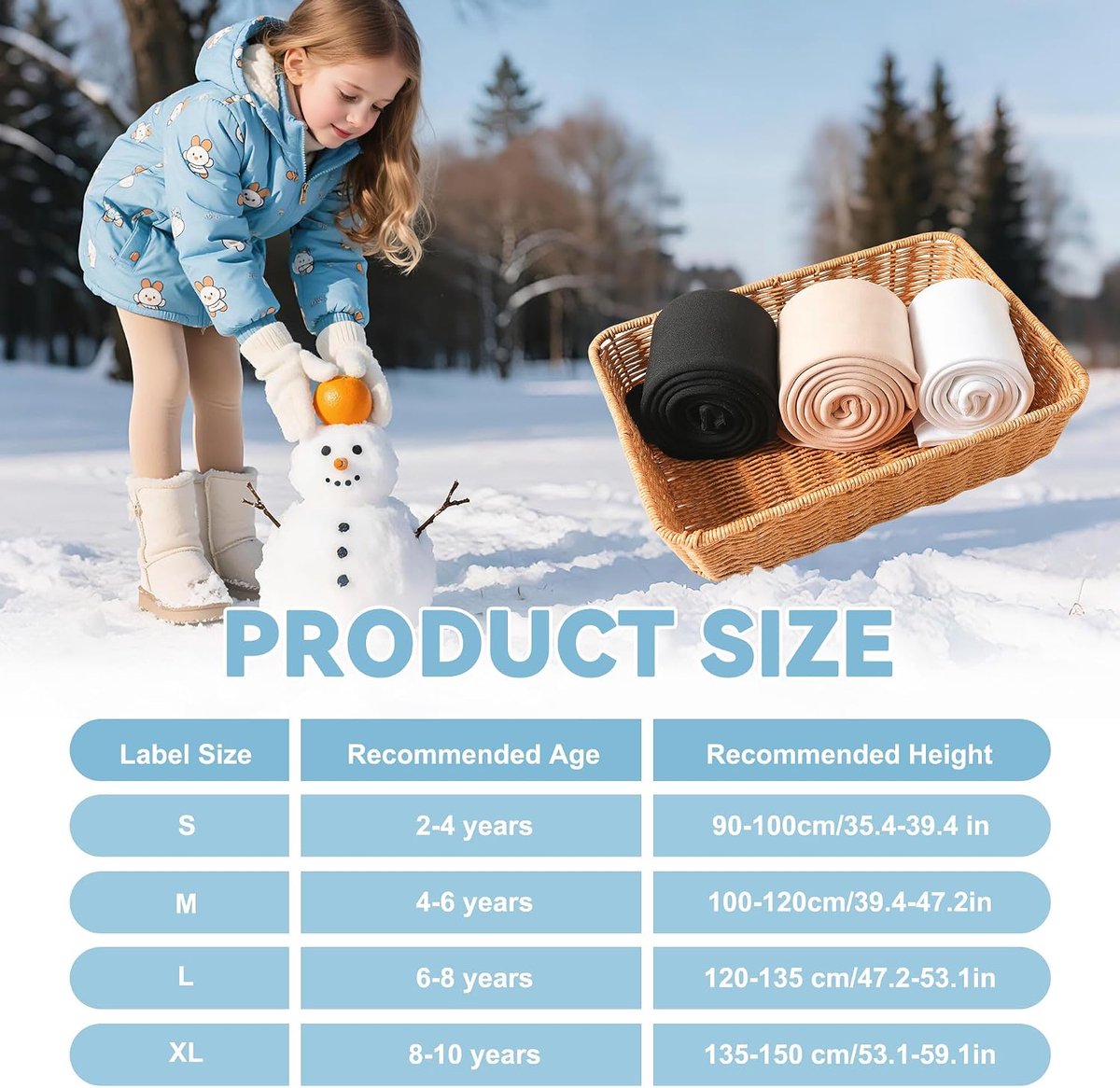 Thermo panty's meisjes winter gevoerde panty, 2 stuks, kinderen warme fleecevoering balletpanty winterbroek effen thermo panty balletkleding voor 2-10 jaar