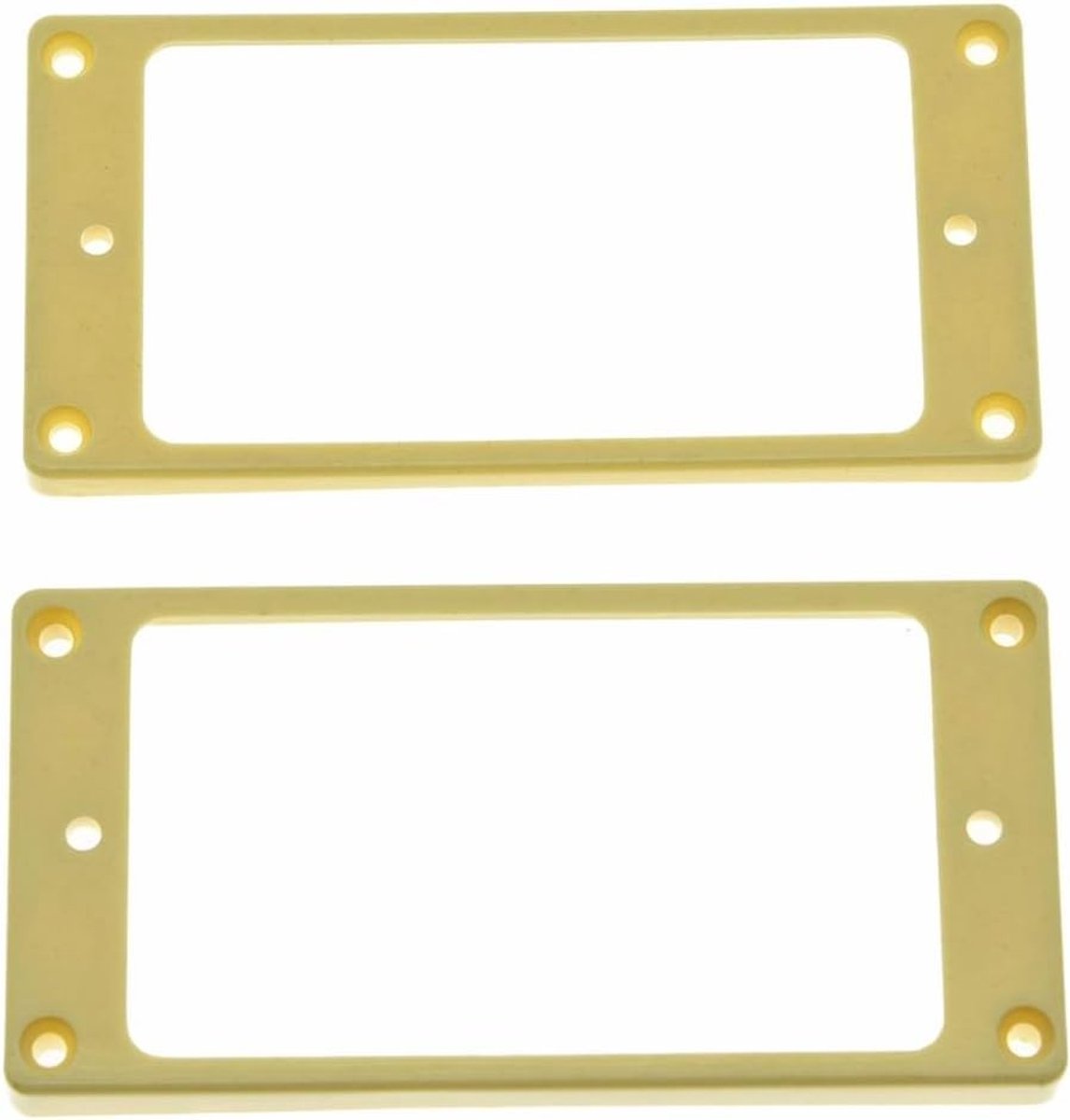 Set van 2 kunststof Humbucker Pickup Ring Pickup Montageframe Gebogen Bodem 35 voor hals en 79 voor Bridge Pickup Cream