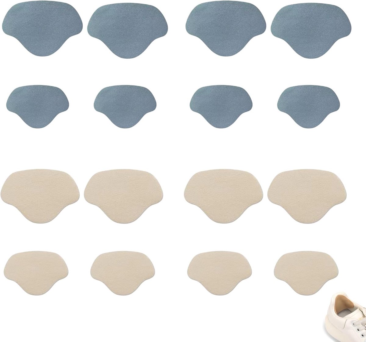 Hielbeschermers voor schoenen, schoenhielen, reparatie van sneakers, hielkussen, schoenen, hielkussen, sneakers, hielpads, schoenreparatie, achterkap, patches voor sportschoenen (kaki, grijs)