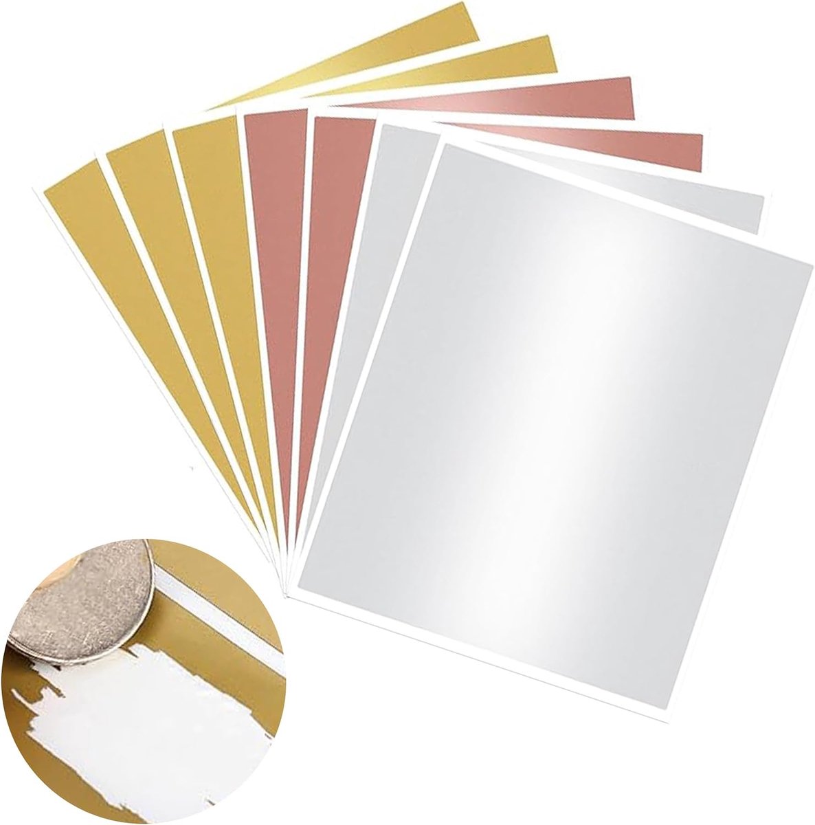 7 stuks kras- en winnetiketten om af te krassen, grote stickers om te krassen, 27 x 20 cm, voor bruiloften, verjaardagen, feesten, geschenken (goud/zilver/roségoud)