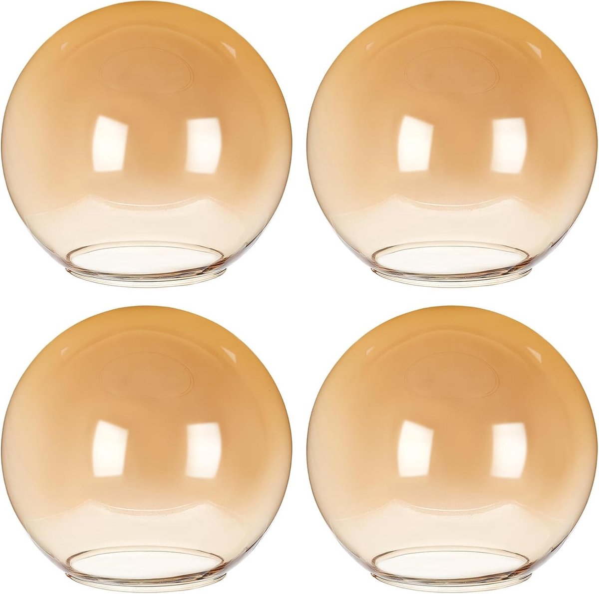 Glazen lampenkap bureaulamp - Chocolade - 131 x 120 mm - Handgeblazen Glas - Voor Vervanging van Hanglampen en Kroonluchters
