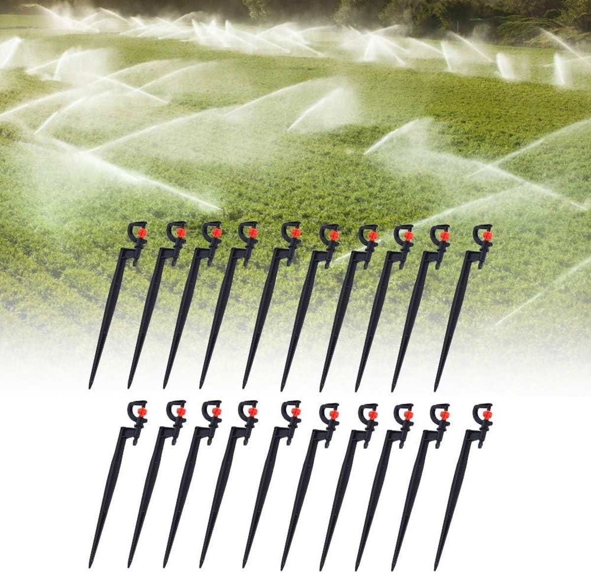 20 Stuks Tuin Irrigatie Sprinkler G-Type 360 Graden Rotatie Spuitkop voor Efficiënte Bewatering van Tuinen en Sportvelden