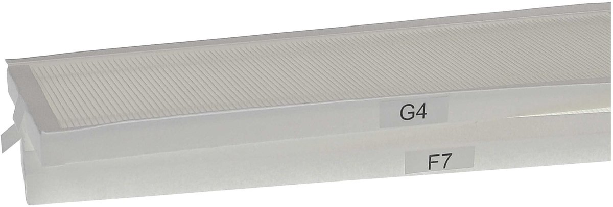 vhbw-filterset, compatibel met AERISnext 600, 350, 450 ventilatie-units – luchtfilters G4 / F7 (8 stuks), 50 x 16 x 2 cm, wit