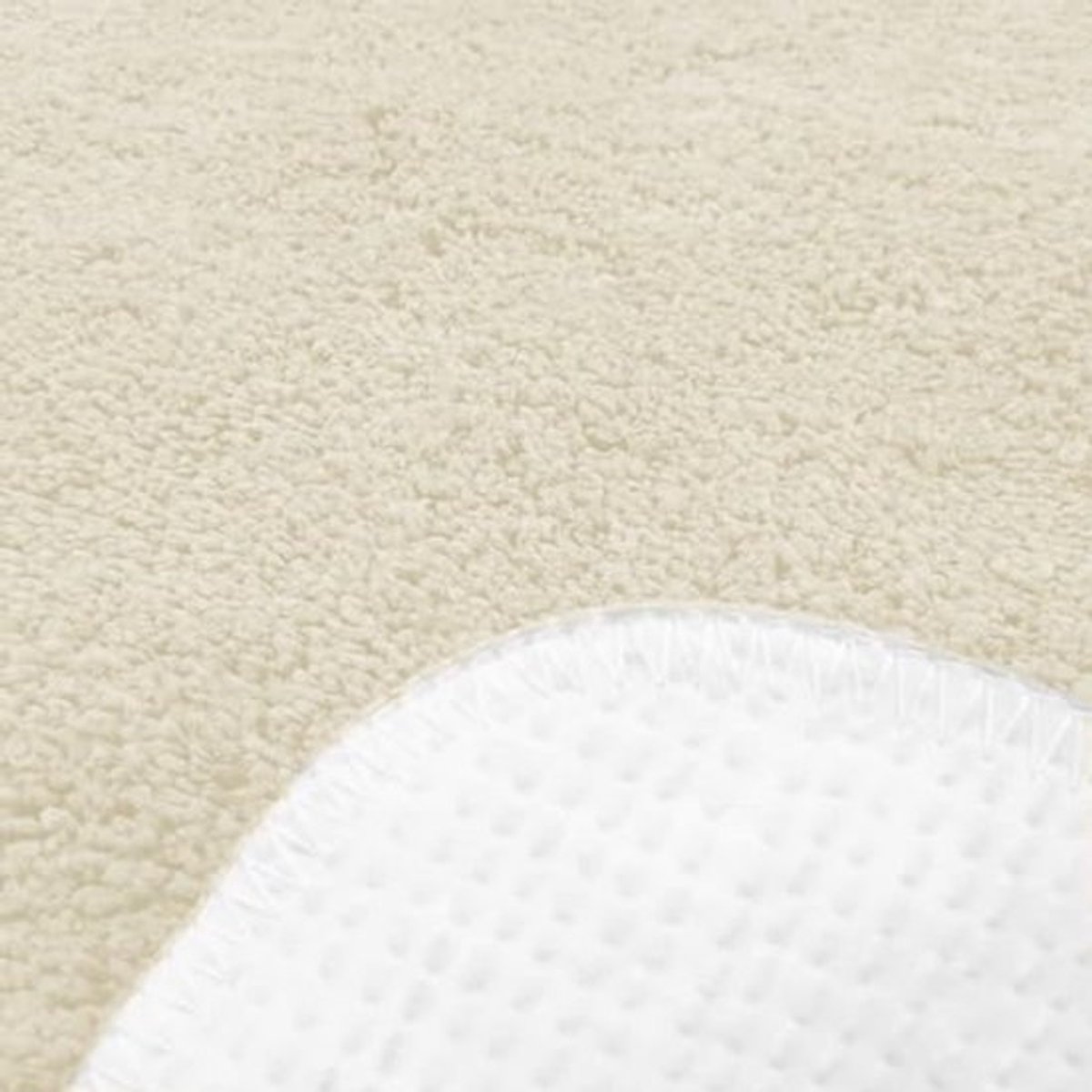 Antislip badkamermat 50x50 cm – Zachte, absorberende en machinewasbare badmat – Beige