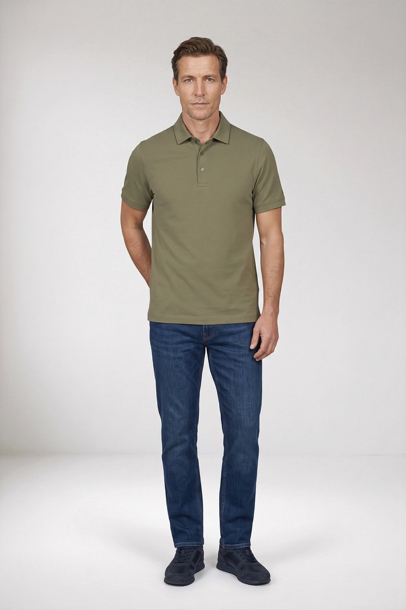 Baileys Leaf Green Korte mouw Modern Fit Polo 625242 77
