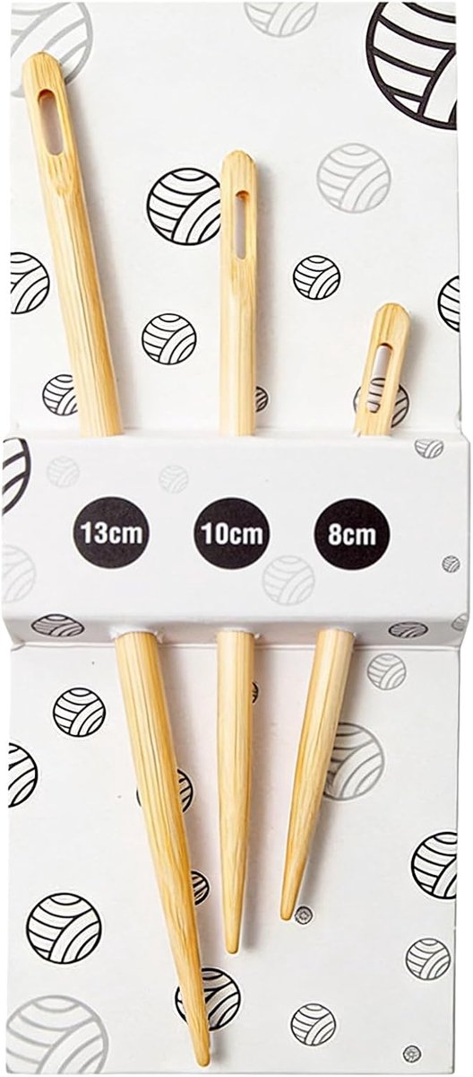 3 Stks Houten Nalbinding Naald, Big Eye Weven Haaknaalden, Hand Loom Stick Tapestry Naaien Maken Gereedschap voor Weven Breien en Haak