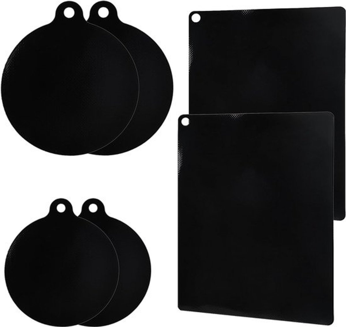 Set van 6 inductiematten voor kookplaatbescherming, silicone matten, hittebestendige dekking en kookoppervlak bescherming