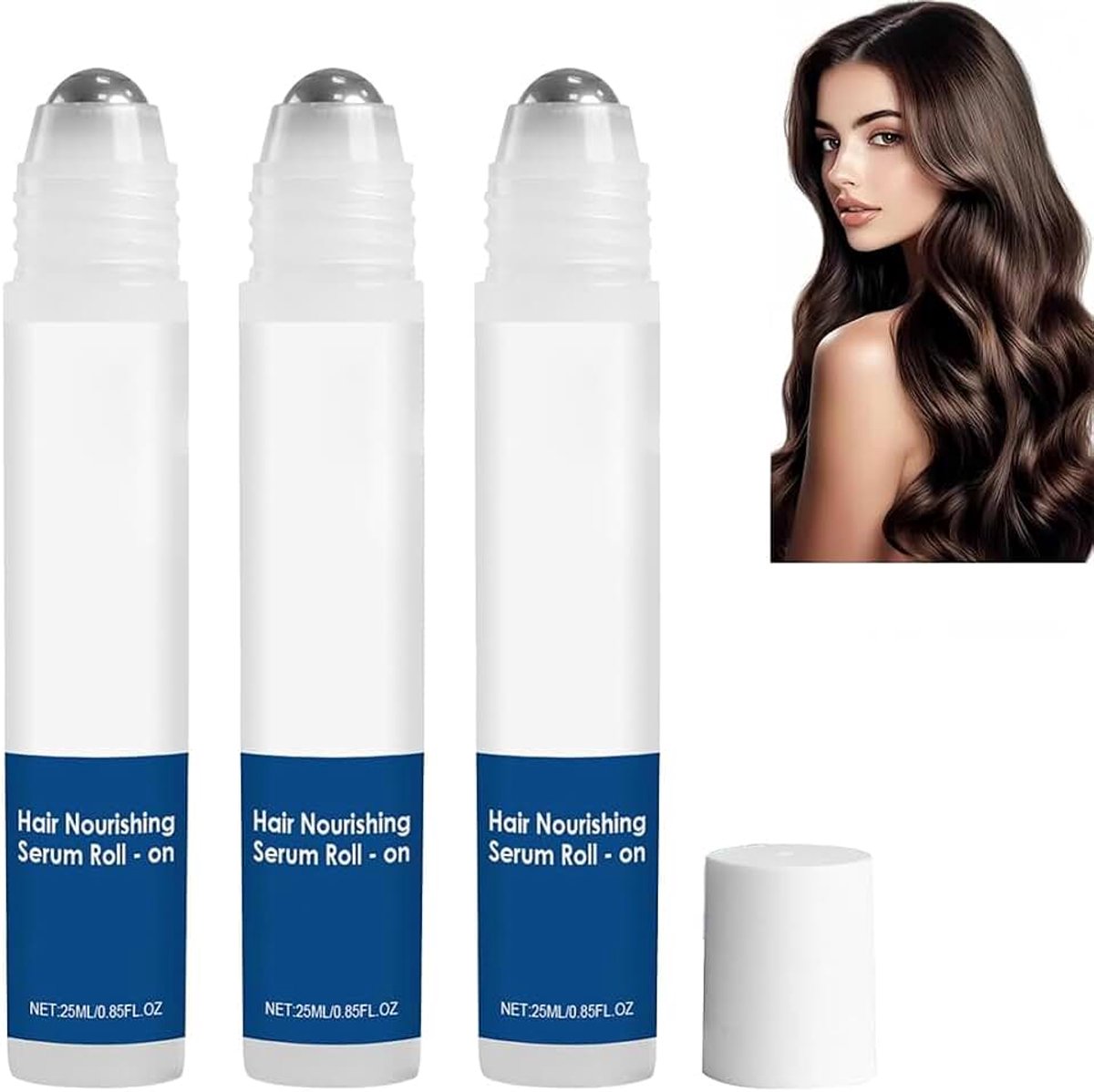 3 x roll-on-flesjes met rozemarijn-haargroeiserum – 3% rozemarijn, 3% Redensyl en 2% Anagain om haaruitval te verminderen, haarverlies te voorkomen en de haargroei te stimuleren.