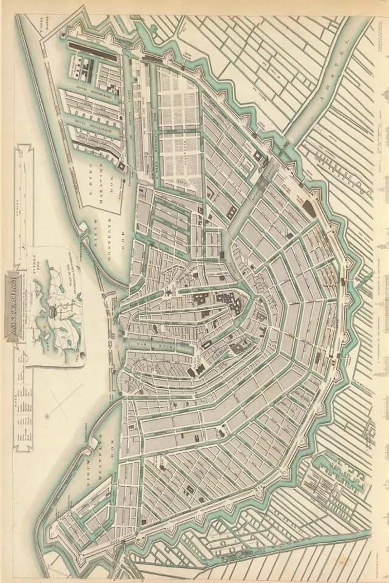 Amsterdam Map Journal: Vintage Map Notebook