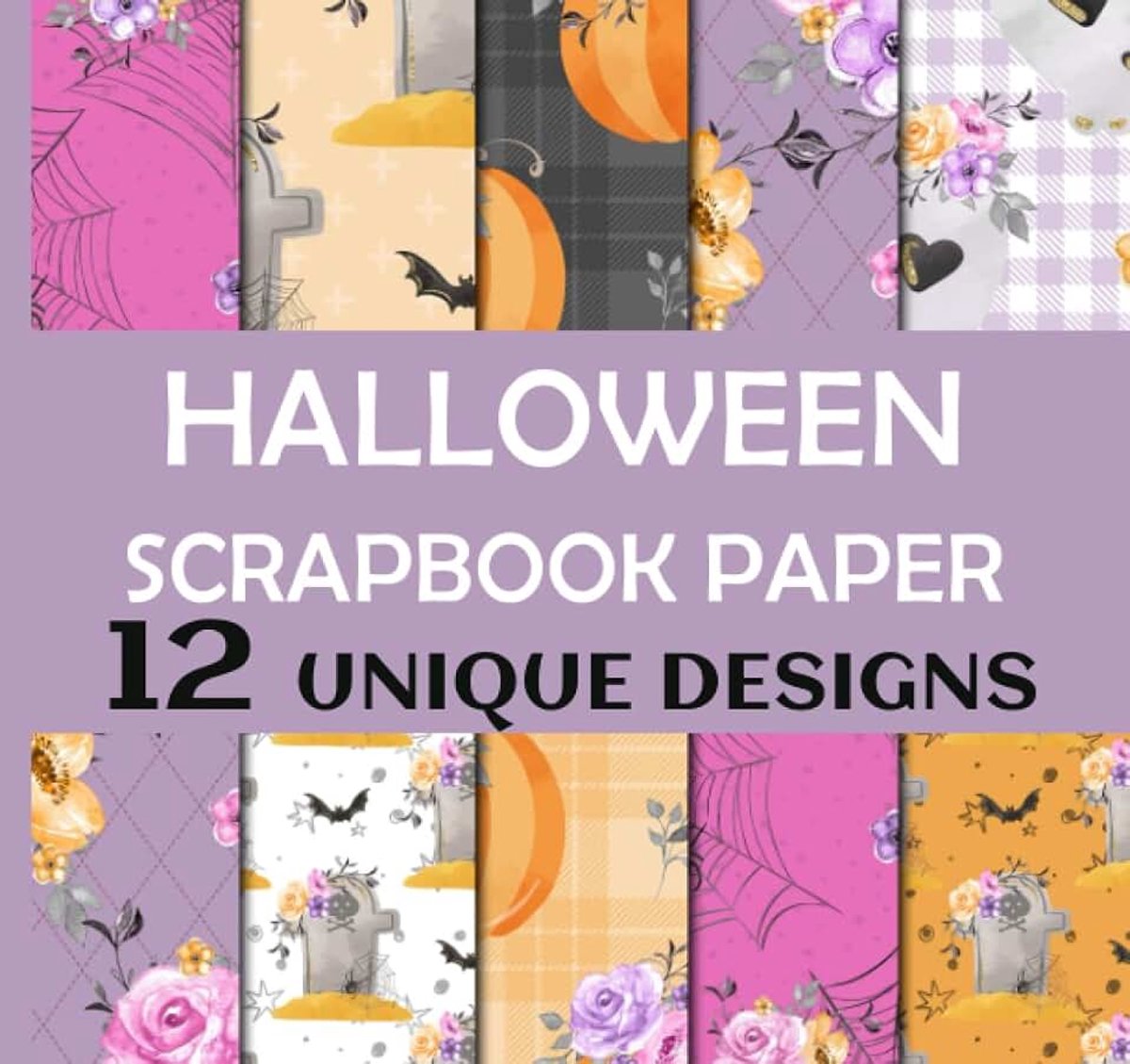 Scrapbook Paper: 12 Unique Designs, Colorful Double-Sided Sheets, Sized at 8 x 8 in - Decorative Craft Paper, DIY Projects