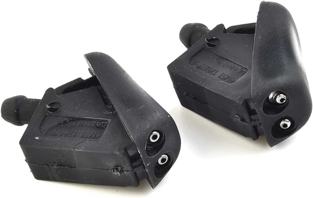 Ford Focus 2005-2012, voor Fiesta 2001-2008 2x Ruitenwisser Spray Jet Nozzle Wasmachine Zwart Auto Water Sproeikop Auto Producten