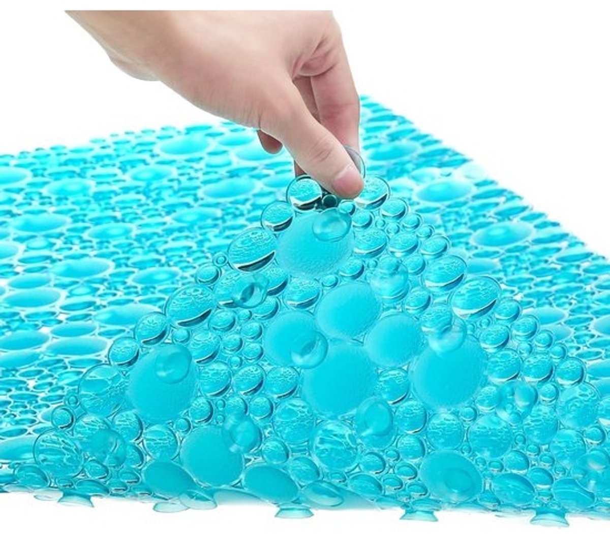 Douchemat - Badmat Antislip - Veilig Douchen - Extra Lange Lengte - 87 x 40 cm - Transparant Groen