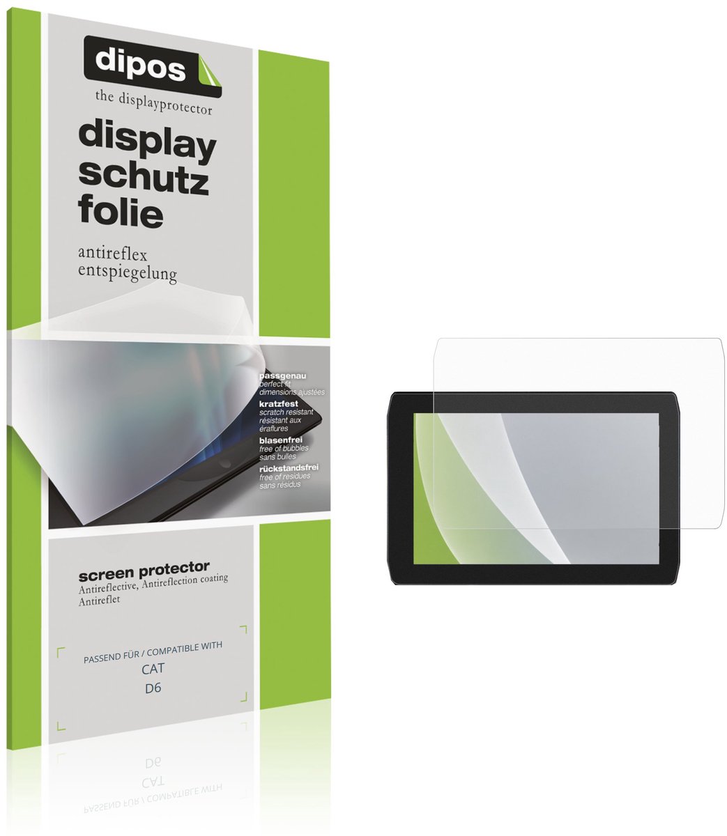 dipos – 2x Matte Beschermfolie geschikt voor CAT D6 | Krasbestendige & antireflecterende Screenprotector Ultra-Thin
