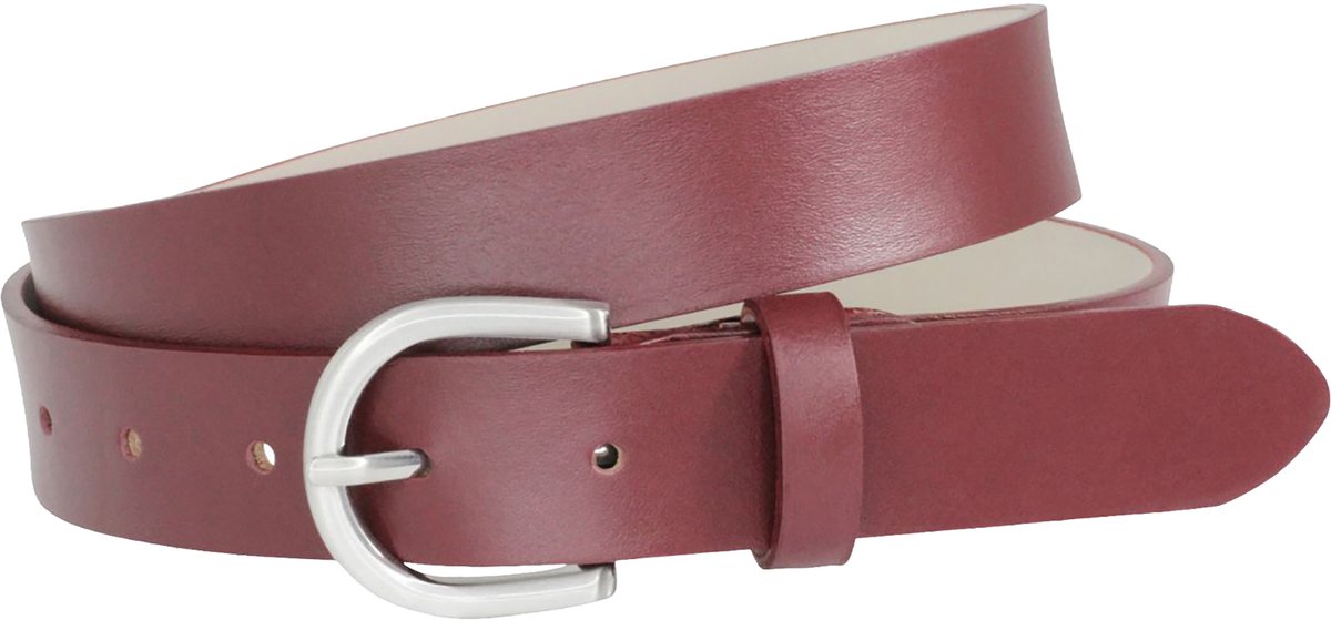 LINDENMANN dames leren riem - bordeaux