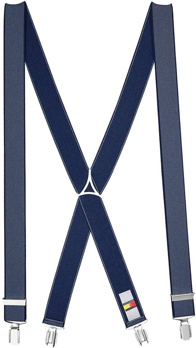 LINDENMANN heren bretels X-vorm - marine