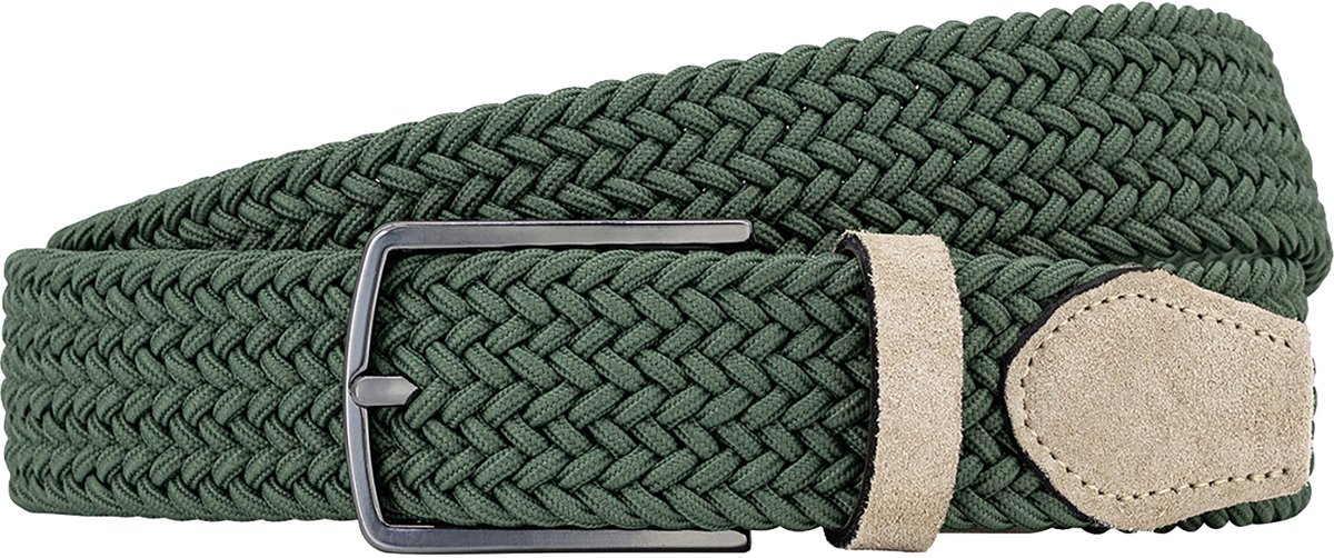 LINDENMANN elastische heren riem - olijf