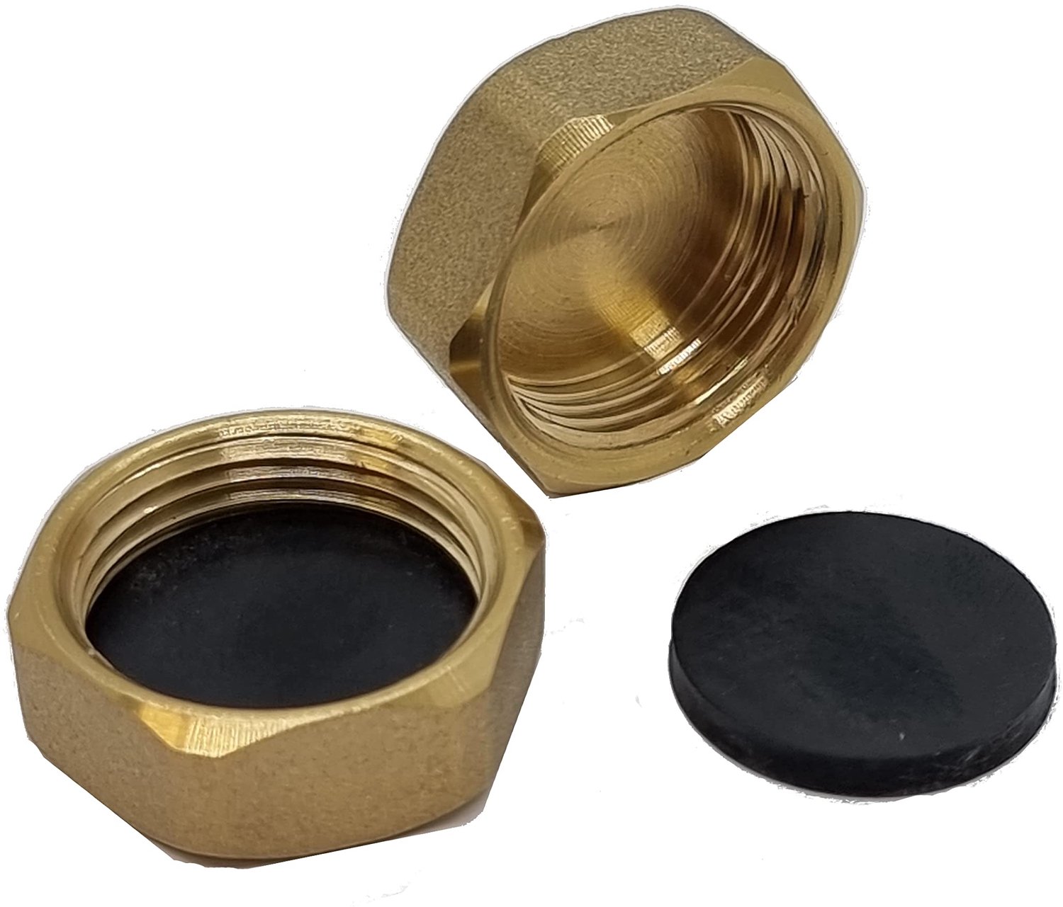 2 Stuks Messing Compressie Ring Moer Caps 3/4 Inch
