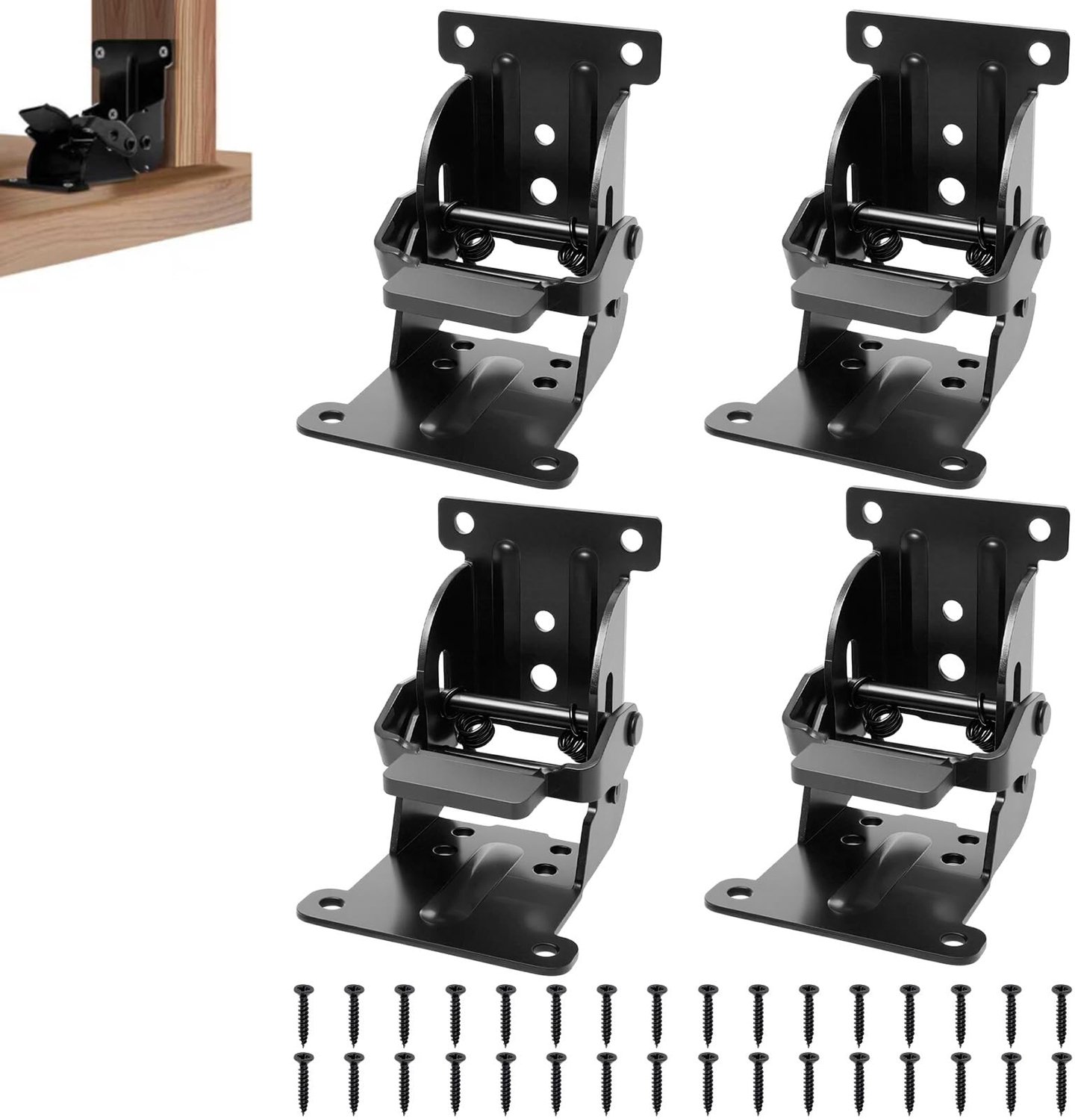 Set van 4 Vouwscharnieren met Beveiliging