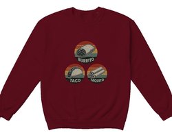 Burrito Sweater – BURRITO TACO TAQUITO – Eten Outfit – Unisex Sweater voor Dames & Heren – Leuk Cadeau voor Food Lovers