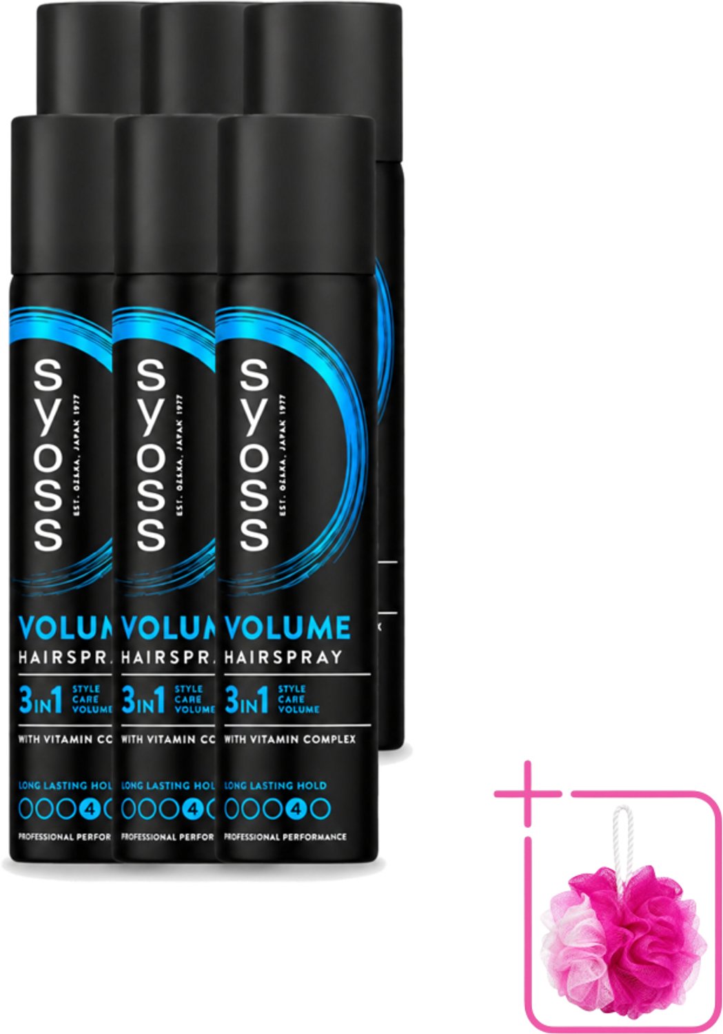 6 x Syoss - Haarspray - Volume Lift - 75 milliliter - Bulkverpakking - Koffiezetapparaat - Douchemop - Koffiezetapparaat