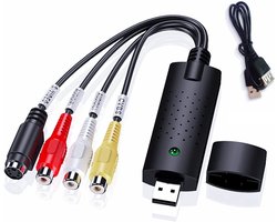 USB 2.0 Audio Video Grabber, USB 2.0 Audio Video Grabber Converter Analoge naar digitale converter met adapter voor VHS/VCR/TV naar DVD voor Linux/Win Xp/Vista/Win 7/8/10