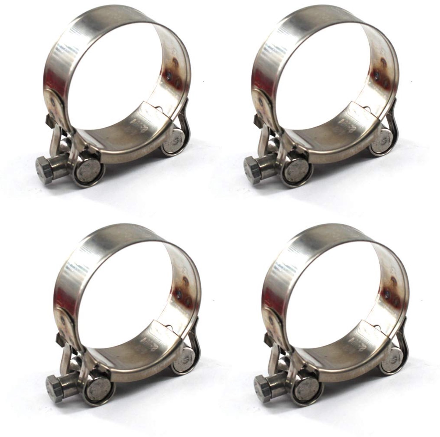 RVS T-Bolt Slangklemmen Set van 4 voor 52-55mm Slangen