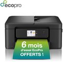 Zwarte Brother multifunctionele inkjetprinter met een scherm waarop staat: 6 maanden gratis EcoPro-proefversie.