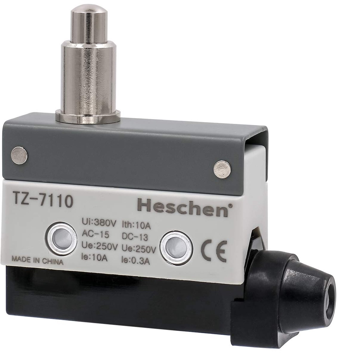 Horizontale Limietschakelaar - Slimme Veerplunjer Actuator - AC 380V 10A - Enkele Polige Momentcontact - Betrouwbare schakelaar - Geschik...