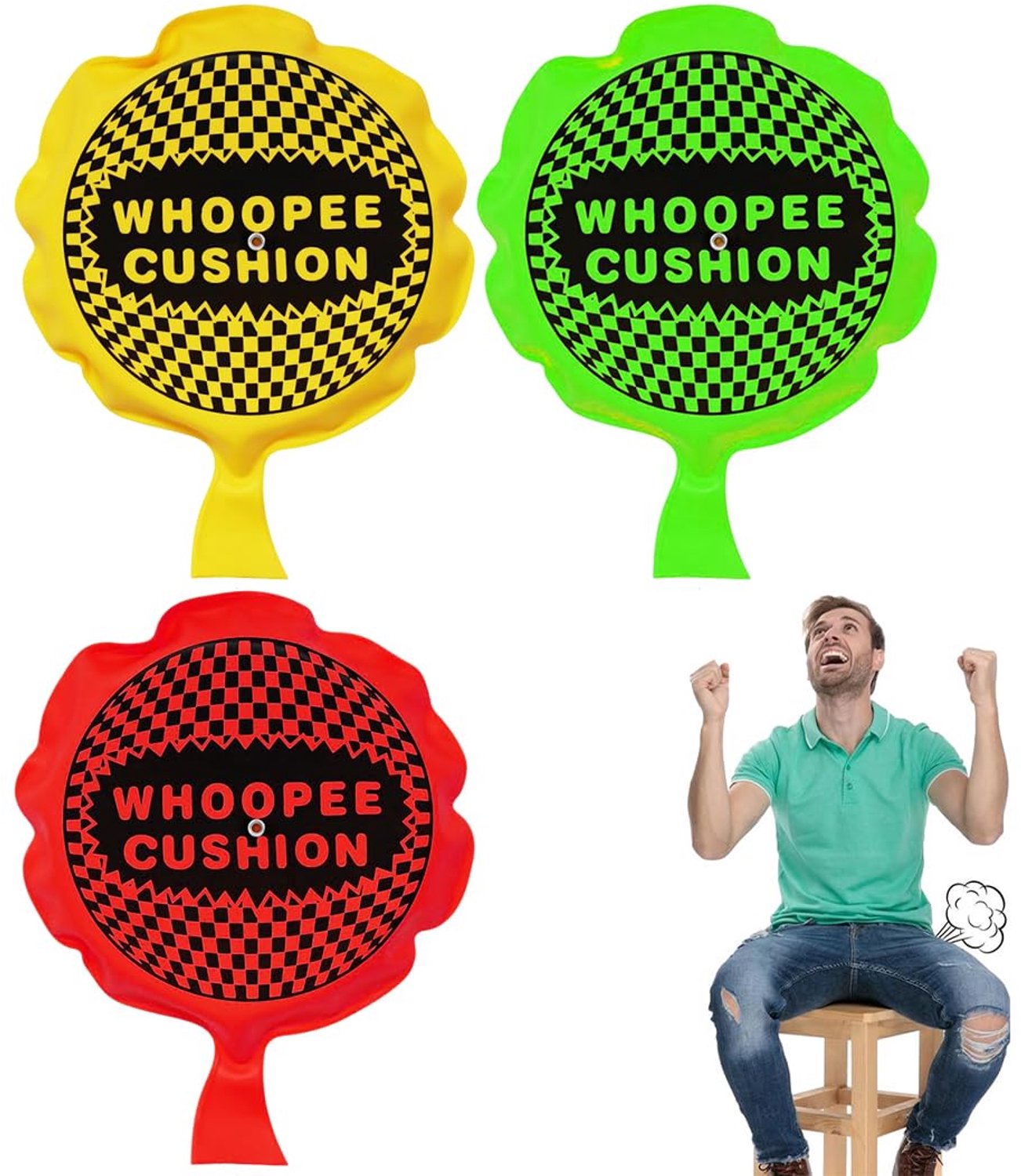 Whoopee Kussen voor Boten, Compact en Versterkt Gelach