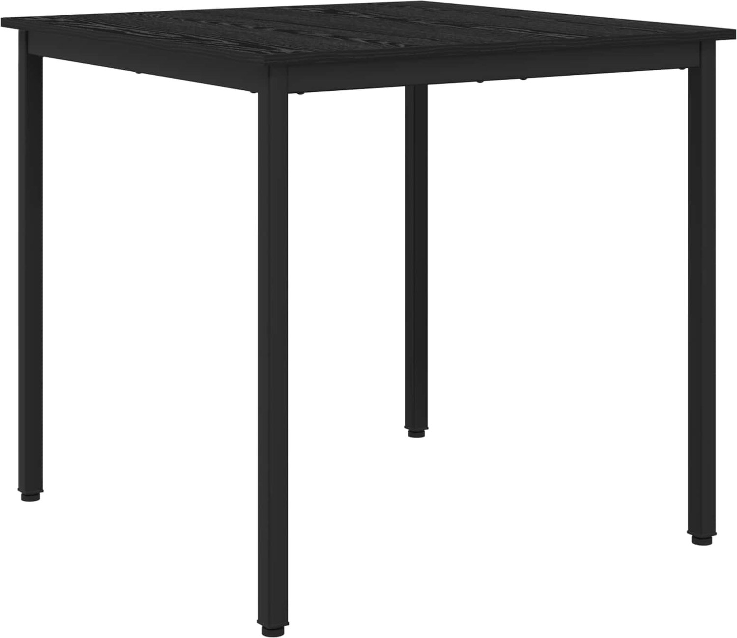 vidaXL Eettafels - 80 - x - 80 - x - 75 - cm - Bewerkt - hout - Zwart - eiken - Vierkant Zwart eiken