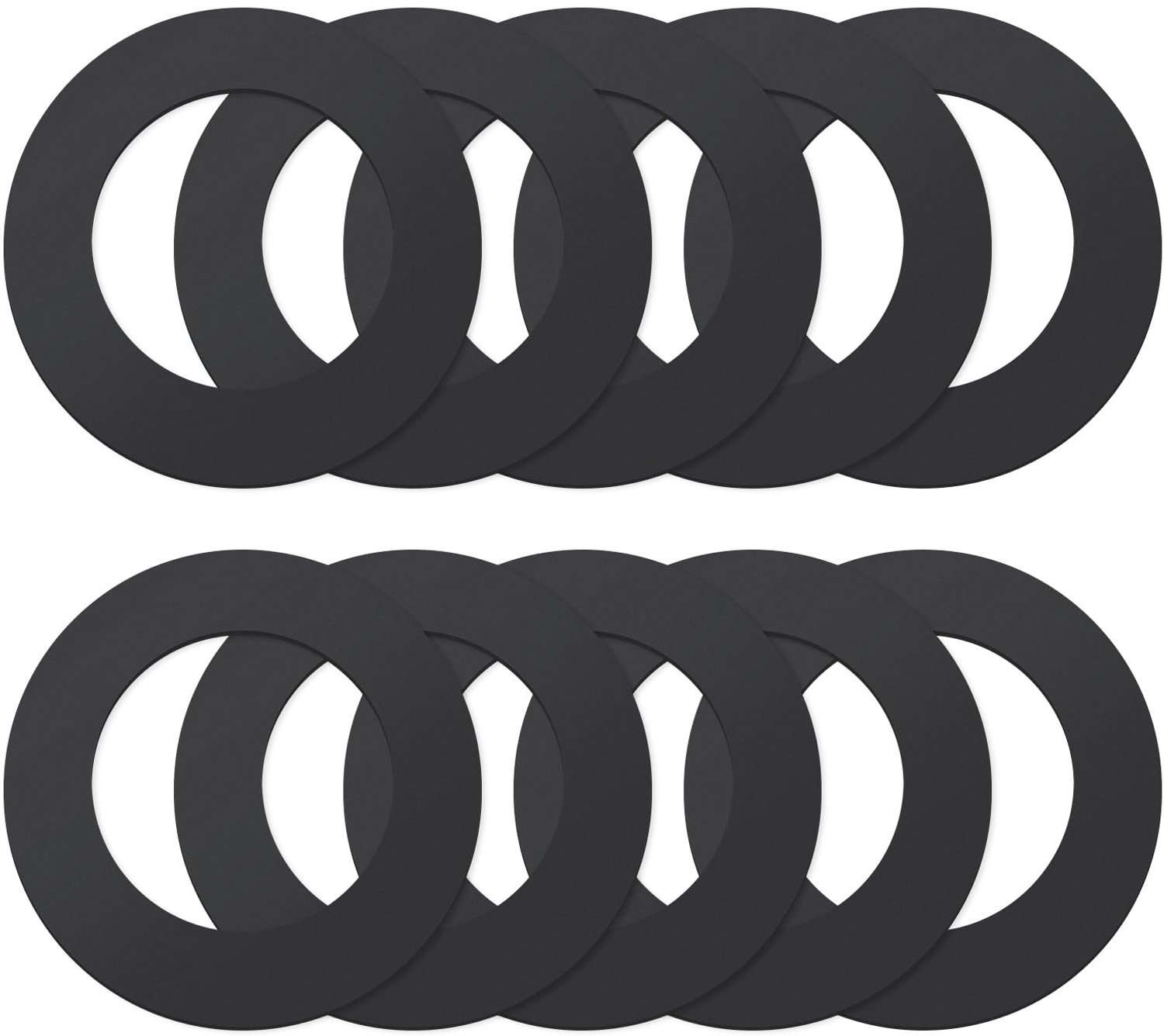 Rubber Pakking 10 Stuks - Afdichting - Badafvoer - Waterdicht - Zwart - 1-3/4" ID x 2-3/4" OD - Afdichtring