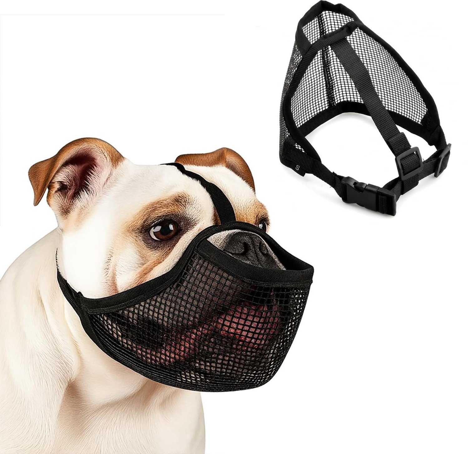 Ademend Muilkorf voor Honden, Verstelbaar en Zacht